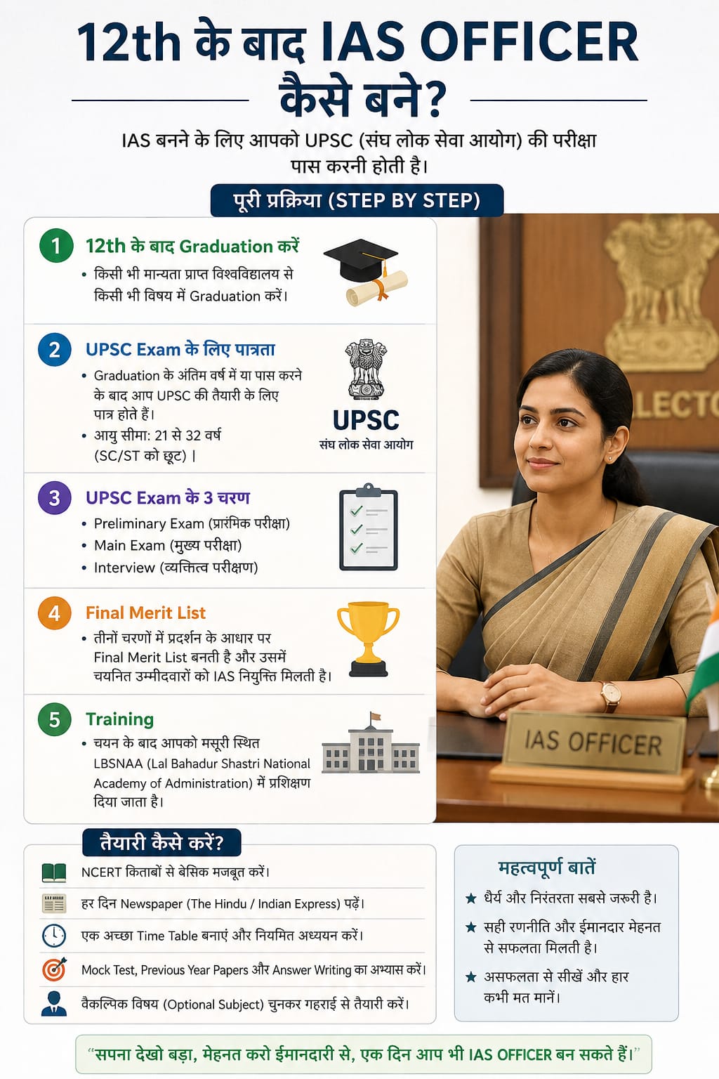 12th के बाद IASअधिकारी कैसे बनें?