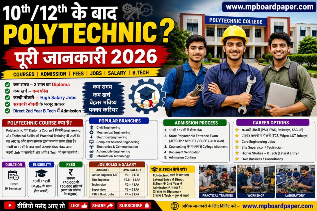 Polytechnic Course After 10th & 12th: Complete Guide