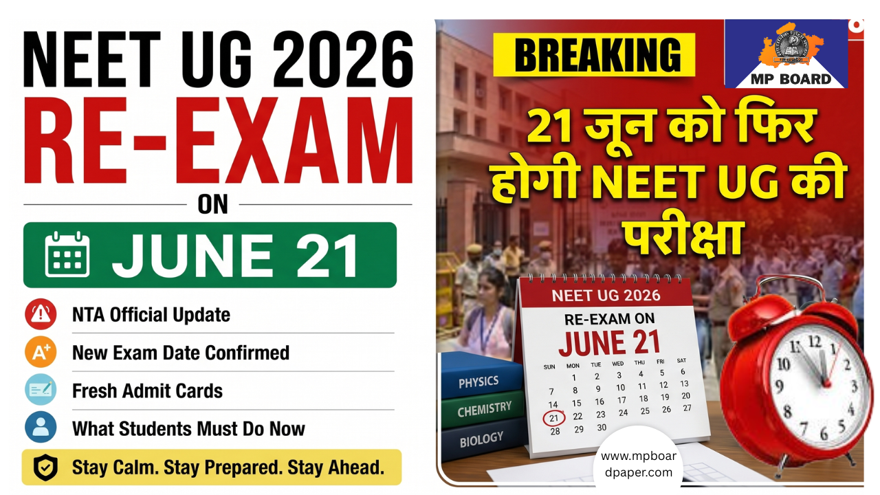 NEET UG 2026 पुनर्परीक्षा: नई परीक्षा तिथि, एडमिट कार्ड और NTA अपडेट